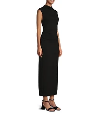 Gianni Bini Knit Mock Neck Cap Sleeve Bodycon Midi Dress