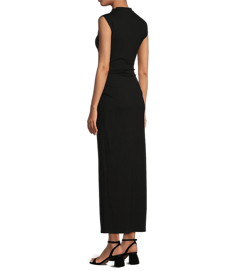 Gianni Bini Knit Mock Neck Cap Sleeve Bodycon Midi Dress
