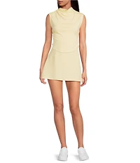 Gianni Bini Knit Mock Neck Cap Sleeve Crop Top