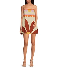 Gianni Bini Kourtney Square Neck Sleeveless Linen Blend Mini Shift Dress