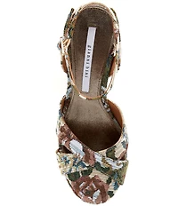 Gianni Bini Kylee Floral Tapestry Ankle Strap Platform Dress Sandals