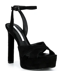 Gianni Bini Kylee Suede Ankle Strap Platform Dress Sandals