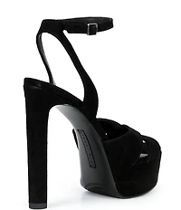 Gianni Bini Kylee Suede Ankle Strap Platform Dress Sandals