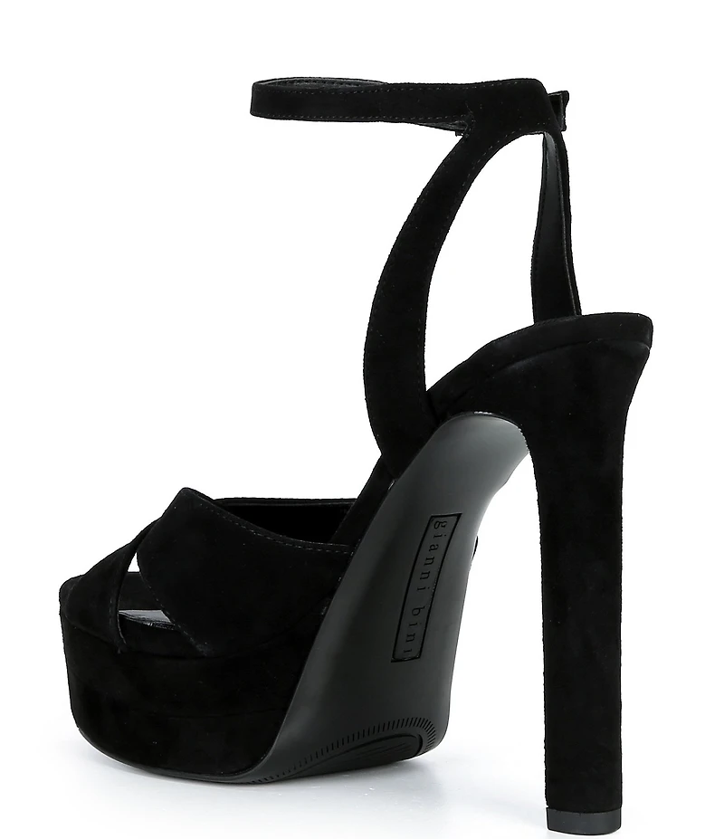 Gianni Bini Kylee Suede Ankle Strap Platform Dress Sandals