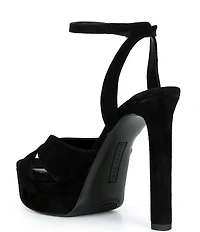 Gianni Bini Kylee Suede Ankle Strap Platform Dress Sandals
