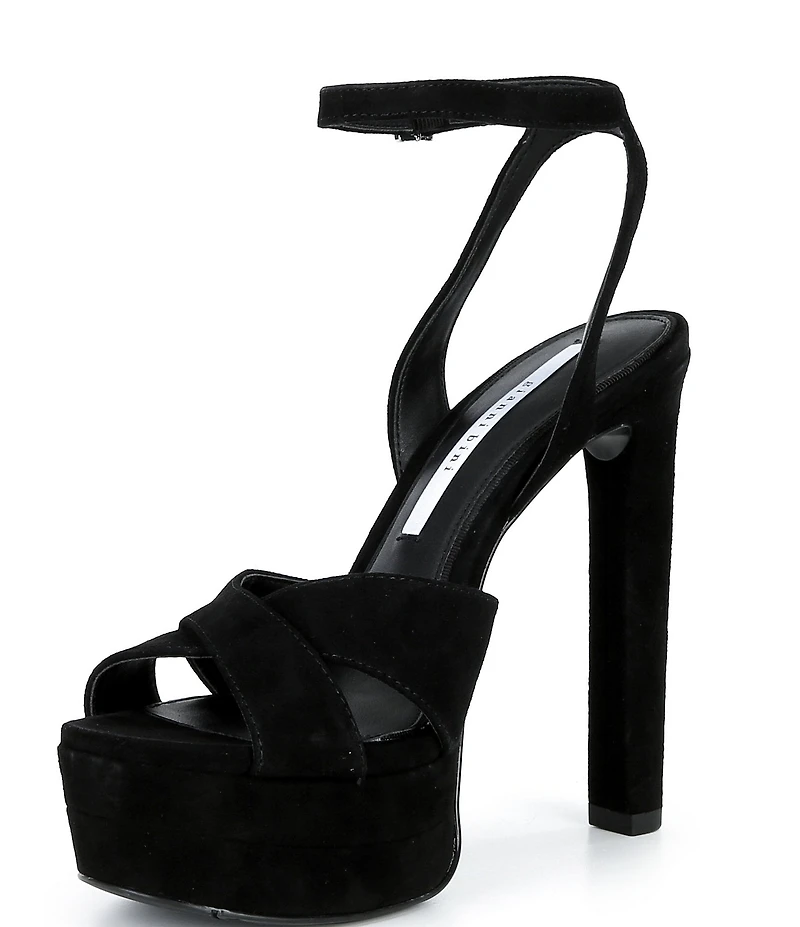 Gianni Bini Kylee Suede Ankle Strap Platform Dress Sandals