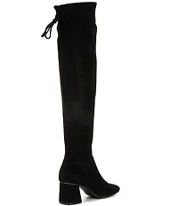 Gianni Bini Laredo Stretch Fabric Over-the-Knee Block Heel Boots