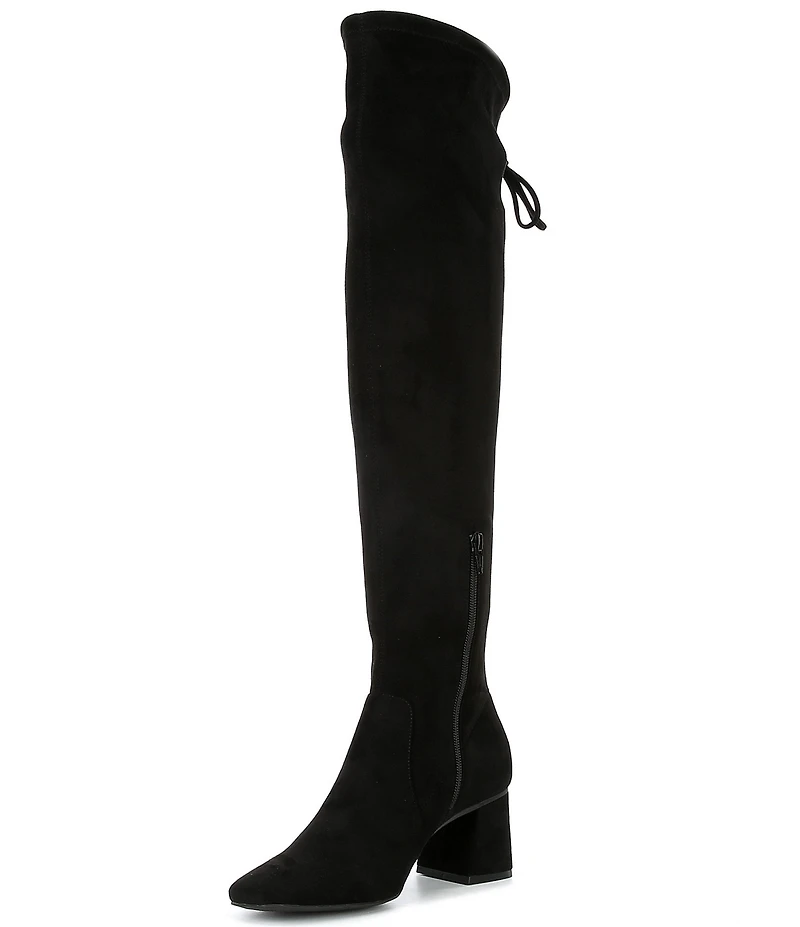 Gianni Bini Laredo Stretch Fabric Over-the-Knee Block Heel Boots