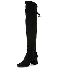 Gianni Bini Laredo Stretch Fabric Over-the-Knee Block Heel Boots