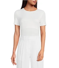 Gianni Bini Layla Short Sleeve Crew Neck Coordinating Bodysuit