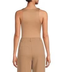 Gianni Bini Layla Sleeveless Racer Knit Coordinating Bodysuit