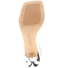 Gianni Bini Layney Metallic Leather Square Toe Strappy Dress Sandals