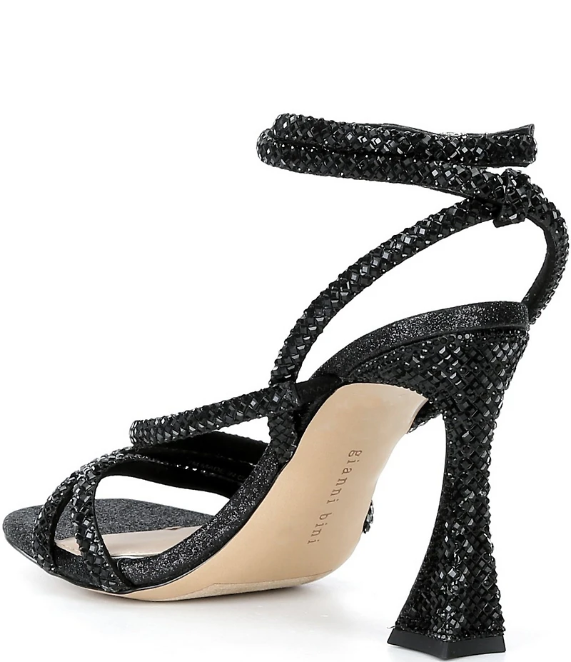 Gianni Bini Lelani Rhinestone Ankle Wrap Strappy Dress Sandals