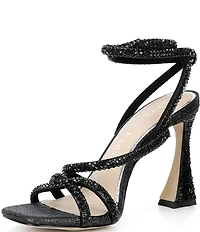 Gianni Bini Lelani Rhinestone Ankle Wrap Strappy Dress Sandals