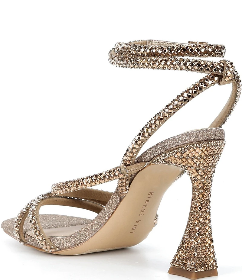 Gianni Bini Lelani Rhinestone Ankle Wrap Strappy Dress Sandals