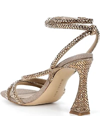 Gianni Bini Lelani Rhinestone Ankle Wrap Strappy Dress Sandals