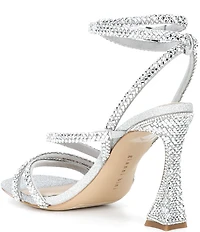 Gianni Bini Lelani Rhinestone Ankle Wrap Strappy Dress Sandals