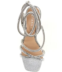 Gianni Bini Lelani Rhinestone Ankle Wrap Strappy Dress Sandals