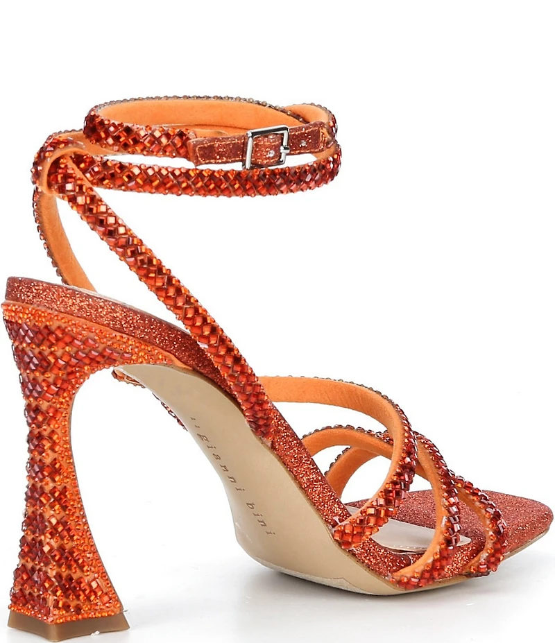 Gianni Bini Lelani Rhinestone Ankle Wrap Strappy Dress Sandals
