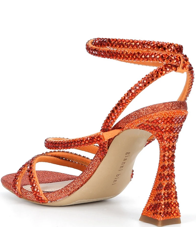 Gianni Bini Lelani Rhinestone Ankle Wrap Strappy Dress Sandals