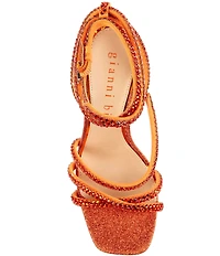 Gianni Bini Lelani Rhinestone Ankle Wrap Strappy Dress Sandals