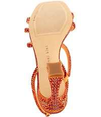 Gianni Bini Lelani Rhinestone Ankle Wrap Strappy Dress Sandals