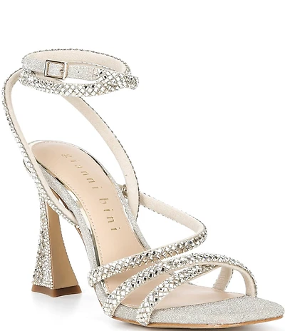 Gianni Bini Lelani Rhinestone Ankle Wrap Strappy Dress Sandals