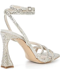 Gianni Bini Lelani Rhinestone Ankle Wrap Strappy Dress Sandals