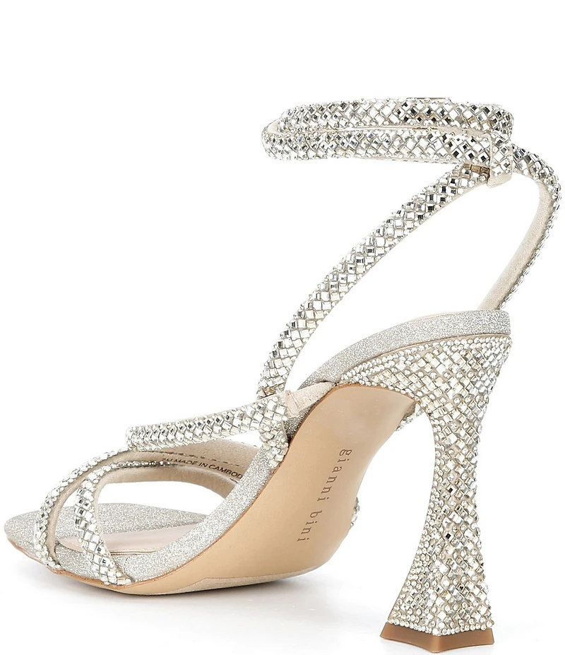 Gianni Bini Lelani Rhinestone Ankle Wrap Strappy Dress Sandals