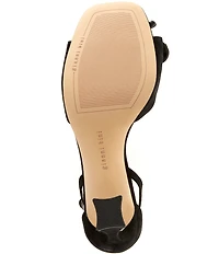 Gianni Bini Lennon Suede Rhinestone Bow Ankle Strap Dress Sandals