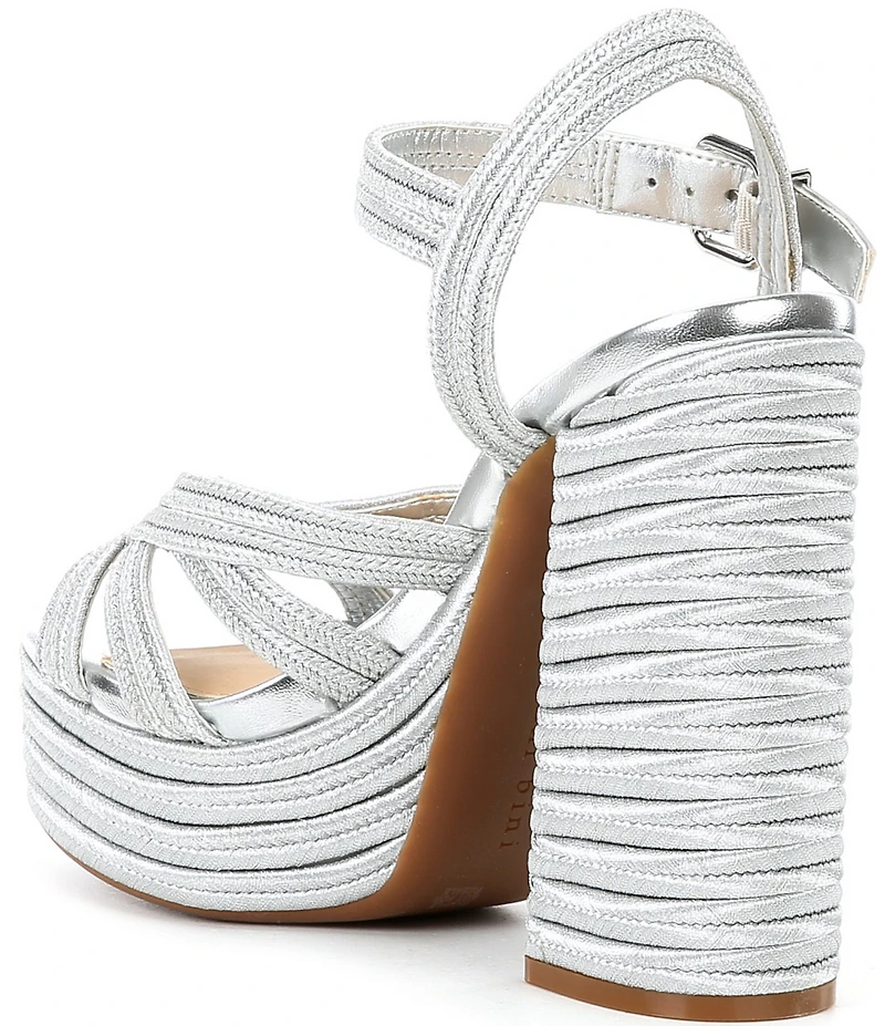 Gianni Bini Leon Metallic Jute Braided Platform Sandals