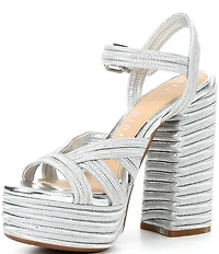 Gianni Bini Leon Metallic Jute Braided Platform Sandals