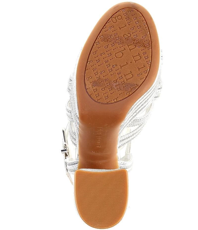 Gianni Bini Leon Metallic Jute Braided Platform Sandals