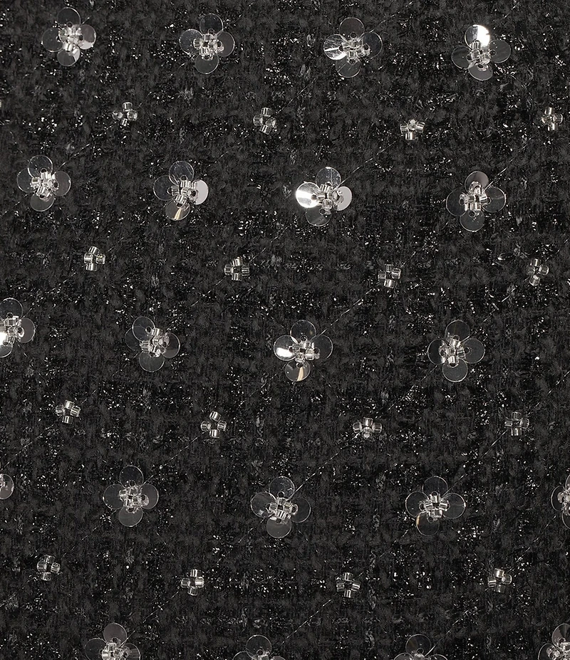 Gianni Bini Liliana Rhinestone Embellished Tweed Coordinating Mini Skirt