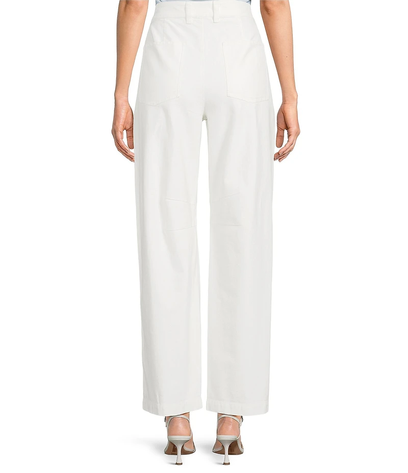 Gianni Bini Lily Embroidered Bow High Rise Straight Leg Barrel Jeans