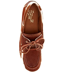 Gianni Bini Lionel Cow Print Haircalf Flat Loafers
