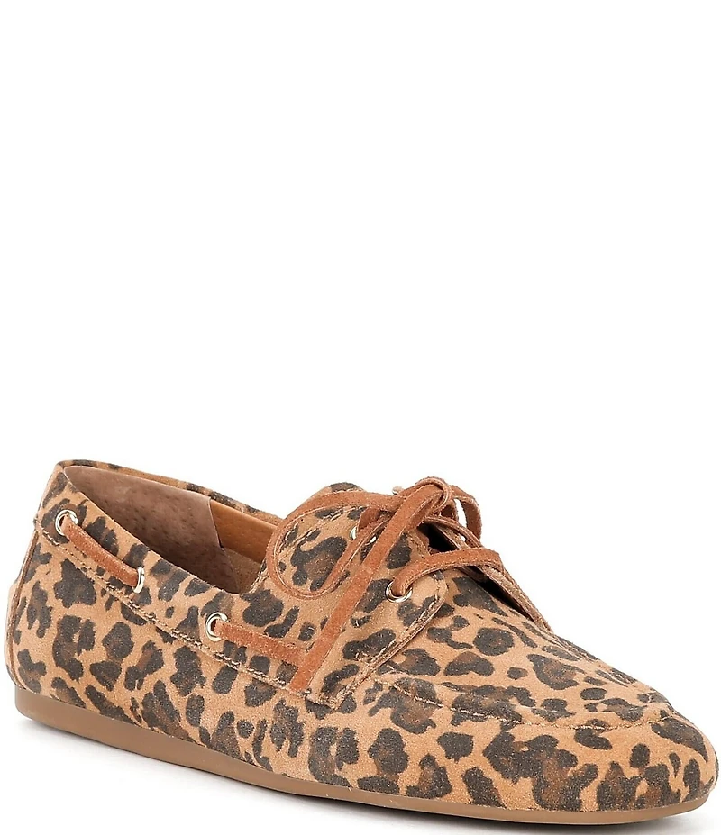 Gianni Bini Lionel Leopard Print Suede Flat Loafers