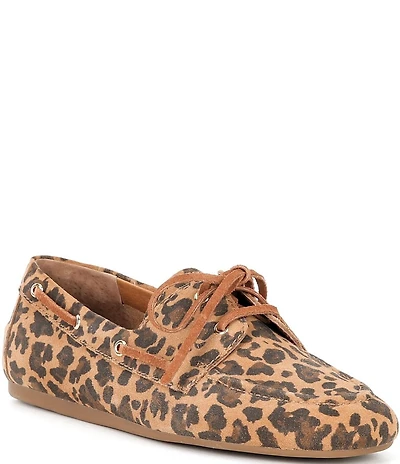 Gianni Bini Lionel Leopard Print Suede Flat Loafers