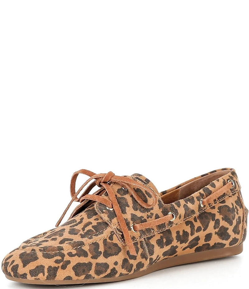 Gianni Bini Lionel Leopard Print Suede Flat Loafers