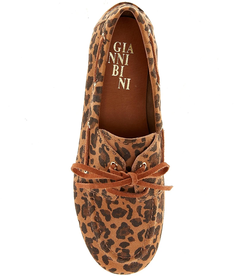 Gianni Bini Lionel Leopard Print Suede Flat Loafers