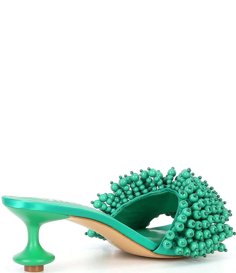 Gianni Bini Lonzo Bead Ornament Square Toe Slide Sandals