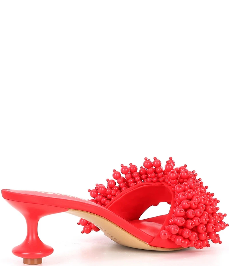 Gianni Bini Lonzo Bead Ornament Square Toe Slide Sandals