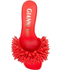 Gianni Bini Lonzo Bead Ornament Square Toe Slide Sandals