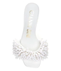 Gianni Bini Lonzo Bead Ornament Square Toe Slide Sandals