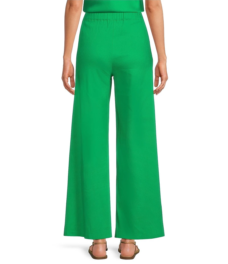 Gianni Bini Lucie Flat Front Straight Leg Linen Pants