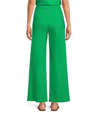 Gianni Bini Lucie Flat Front Straight Leg Linen Pants