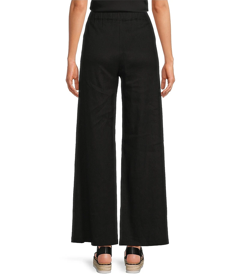 Gianni Bini Lucie Flat Front Straight Leg Linen Pants