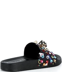 Gianni Bini Luckydaze Casino Ornamented Rhinestone Pool Slides