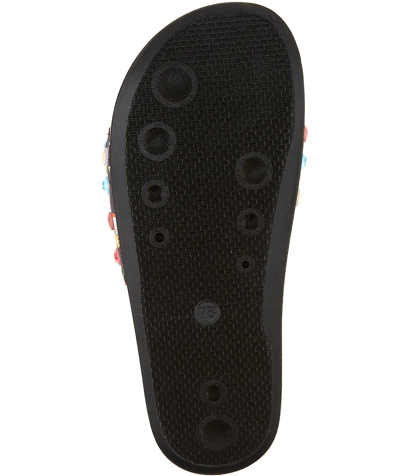 Gianni Bini Luckydaze Casino Ornamented Rhinestone Pool Slides