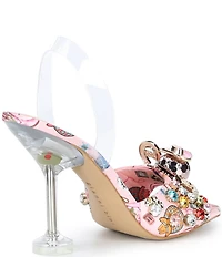 Gianni Bini Maddie Printed Rodeo Ornaments Martini Heel Dress Sandals